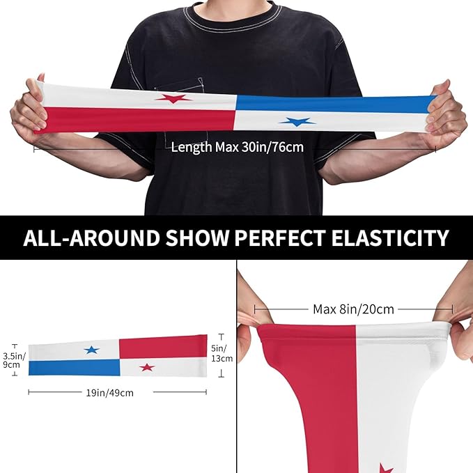 Cute Flag Arm Sleeves Cooling Sun Protection Sports Flag Sleeves for Men Women