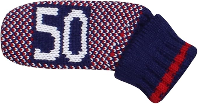 Scott Edward 1/7/10 Pcs Knitted Golf Club Head Covers for Irons Wedge Cuteness and Basically Socks Shape Washable Golf Club Head Protector on Pattern Style Double Sided Customized