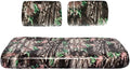 Seat Cover Replacement for Yamaha G-16/G-22 Golf Cart - Front Bench Seat - Premium Marine Vinyl - 5 Panel Stitching - Staple On Installation - Two-Tone Golf Cart Seat Covers (Woodland Camo)