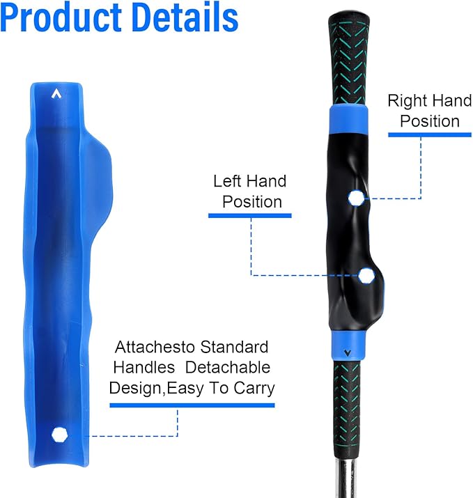 Golf Grip Trainer, Grip Fix Golf Trainer, Grips Trainers Golfball Practice Tool, Golfball Training Aid for Training Correct Hand Position Swing Rhythm