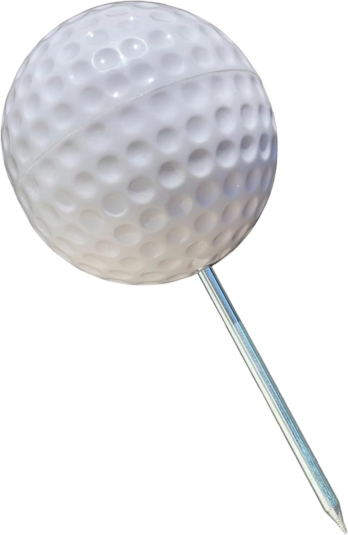 Sandbaggy Plastic Tee Markers for Golf Course (UV Resistant) - Steel Spike - Safety Caps Included