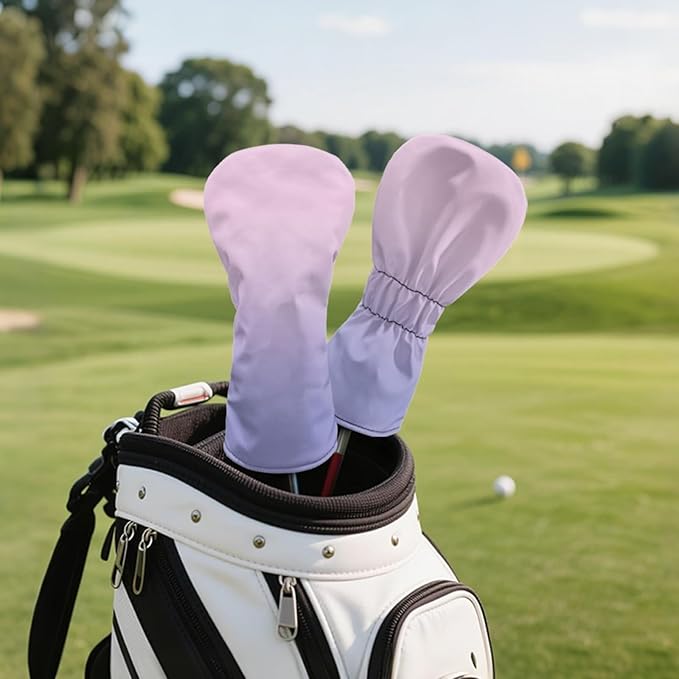 Golf Club Head Covers for Club Protective, Waterproof PU Leather Driver Fairway Wood Hybrid Head Cover