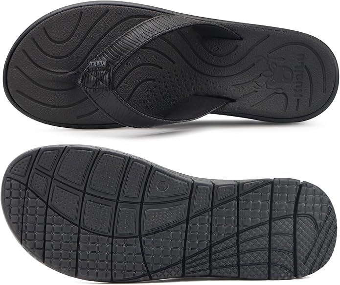 KuaiLu Comfortable Flip Flops for Women with Arch Support Summer Beach Walking Thong Sandals Slip On Indoor Outdoor