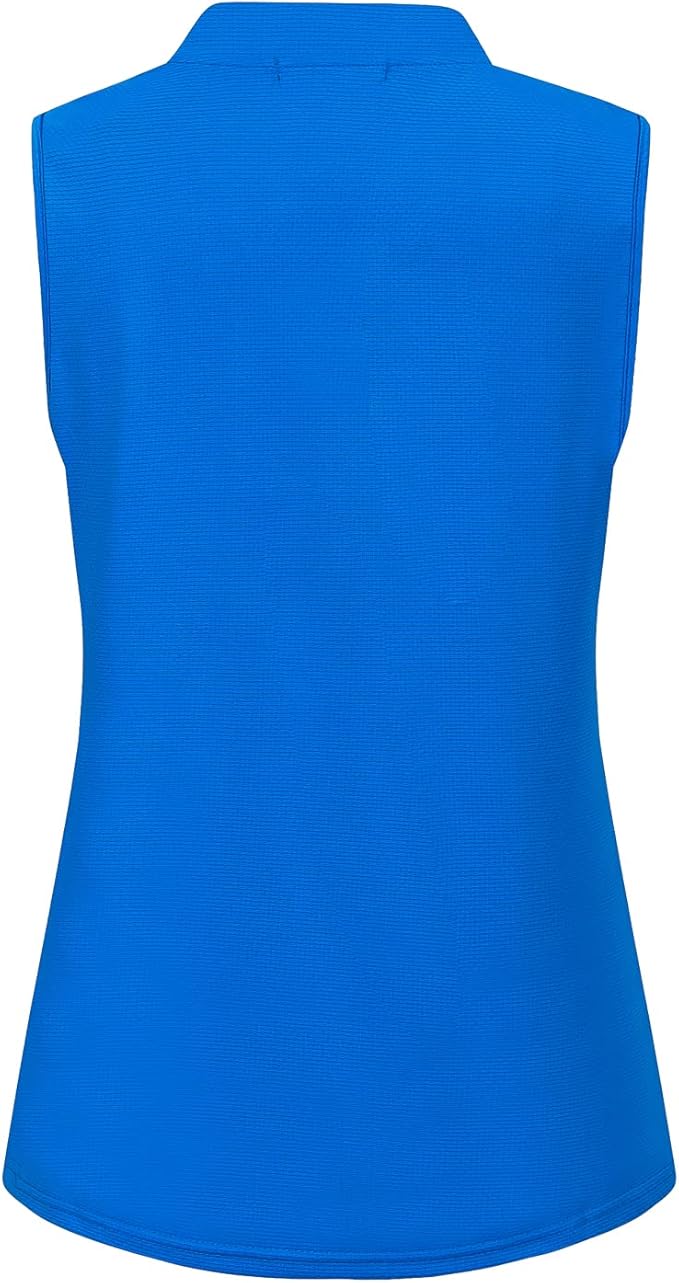 Womens Sleeveless Golf Polo Shirts Lightweight Tennis Sport Tops