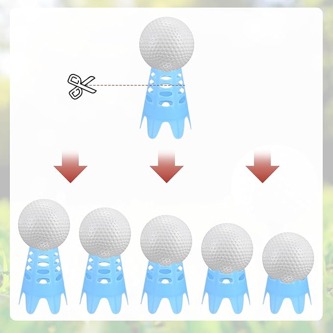 Golf Simulator Tees - Plastic Golf Tees Use for Home & Outdoor & Indoor Driving Range & Winter Turf - Pack of Mat Tees