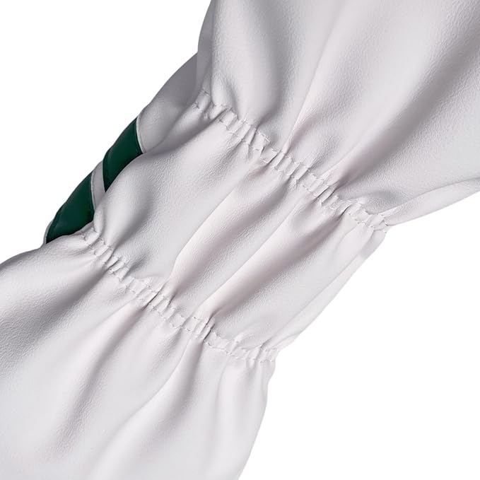 Premium PU Leather Driver Cover, Fairway Wood & Hybrid Covers for Men - Hibiscus Flower Embroidered Golf Head Covers for Woods and Driver -1pc or Set White Golf Club Covers