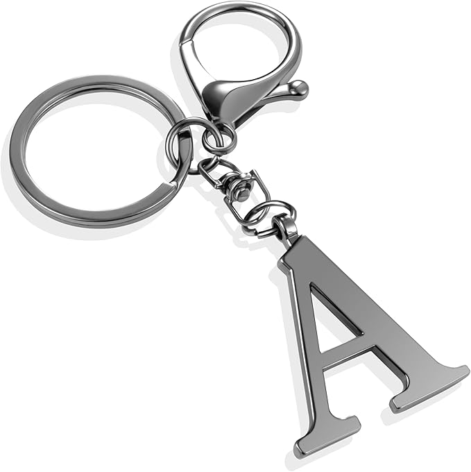 LAXPICOL Gold Letter A-Z Keychain for Women Bag Charms Purse Charms For Handbags Metal Alphabet Initial Letter Keychain