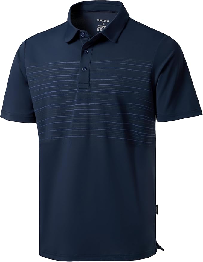 Men's Golf Shirts Dry Fit Moisture Wicking Performance Short Sleeve Collared Polo Shirts for Casual Athletic Business