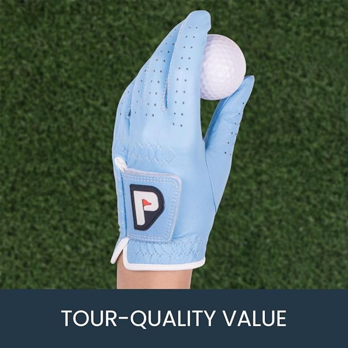 PUR3 Womens Golf Glove Left Hand and Right Hand - 2 Pack Ladies Golf Gloves - Ultra Soft Cabretta Leather