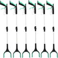 6-Pack 32inch Upgrade Foldable Grabber Reacher Tool, Reacher Grabber Pickup Tool with 4 inch Wide jaw and 360° Rotating Head,Grabbers for Seniors Outdoor & Indoor (Green)