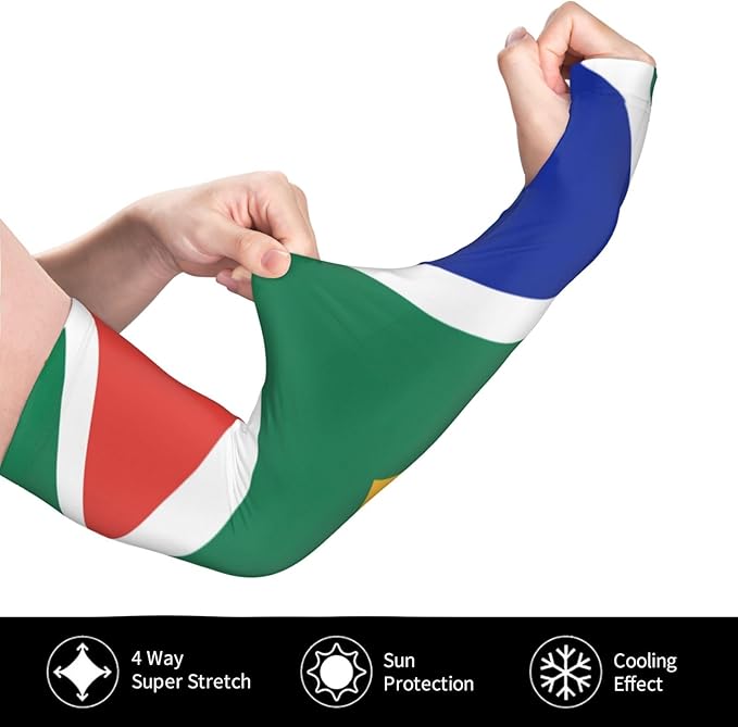Cute Flag Arm Sleeves Cooling Sun Protection Sports Flag Sleeves for Men Women