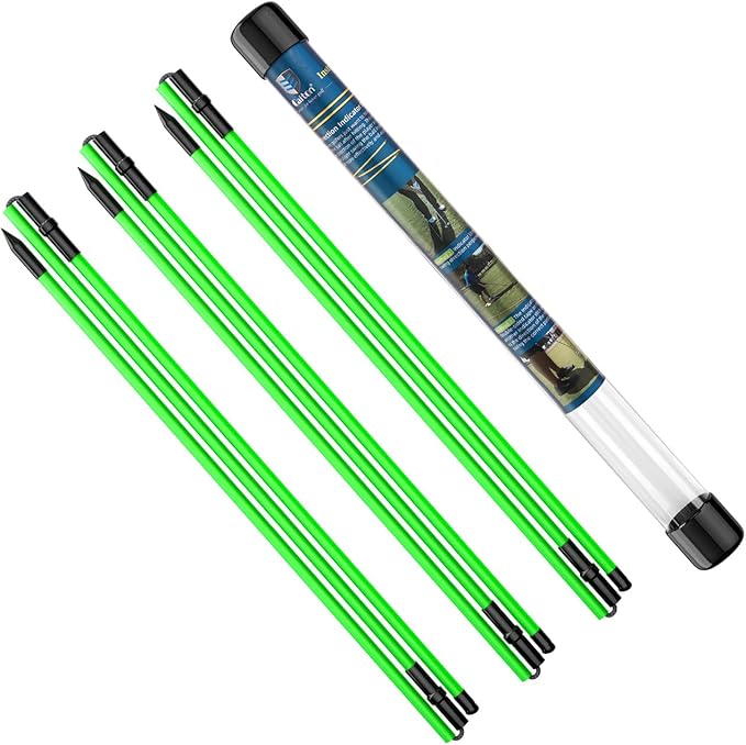Rhino Valley Golf Alignment Sticks - 48" Collapsible Golf Practice Rods for Aiming, Putting, Full Swing Trainer, Posture Corrector with Clear Tube Case, Golf Training Equipment