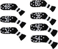 Scott Edward 1/7/10 Pcs Knitted Golf Club Head Covers for Irons Wedge Cuteness and Basically Socks Shape Washable Golf Club Head Protector on Pattern Style Double Sided Customized