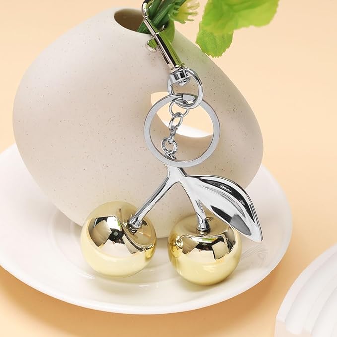 Fruit Bag Charm Purse Charms Keychain Strawberry Cherry Accessories Keychain For Women Birthday Valentine Day Gifts