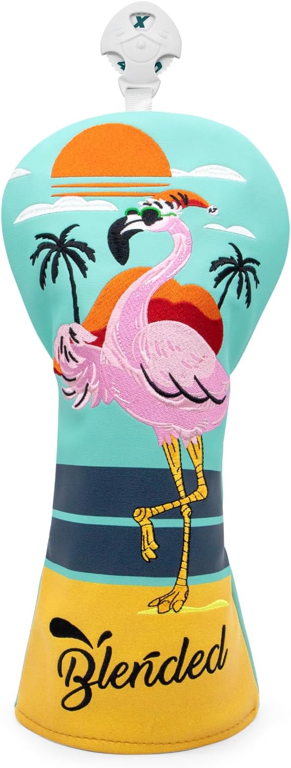 Golf Club Covers Flamingos Driver Cover Fariway Wood Headcover Hybrid Head Cover Leather Golf Headcover Fit All Brand