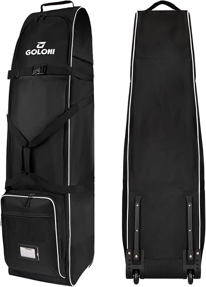 Goloni Golf Travel Bag with Wheels, Golf Travel Case for Airlines, 900D Heavy Duty Oxford Wear-Resistant Soft-Sided