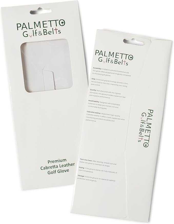 Palmetto Golf & Belts, Brown Cross, AAA Cabretta Leather Golf Glove