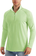 MAGCOMSEN Men's Long Sleeve Sun Shirts UPF 50+ Tees 1/4 Zip Up Fishing Running Rash Guard T-Shirts Outdoor Shirt