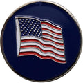 USA Flag Golf Ball Marker with USA Flag Hat Clip