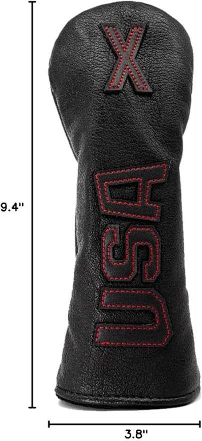 Golf Club Head Covers,USA Golf Driver Headcover Fariway Wood Covers Hybrid Head Covers 3 Wood Headcover Leather Golf Headcover with Number Tag for All Brand
