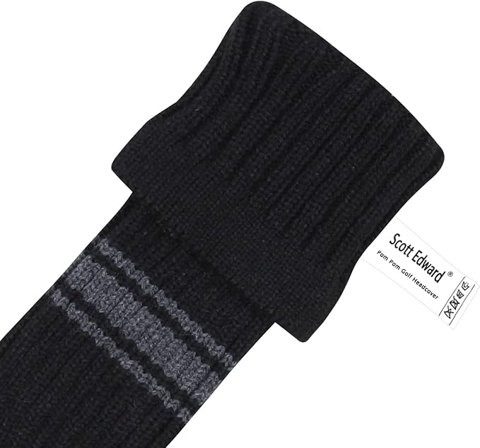 Scott Edward Knit Golf Head Covers for Woods Set of 3 Fits Well Driver(460cc) Fairway Wood and Hybrid(UT) The Perfect Change for Golf Bag
