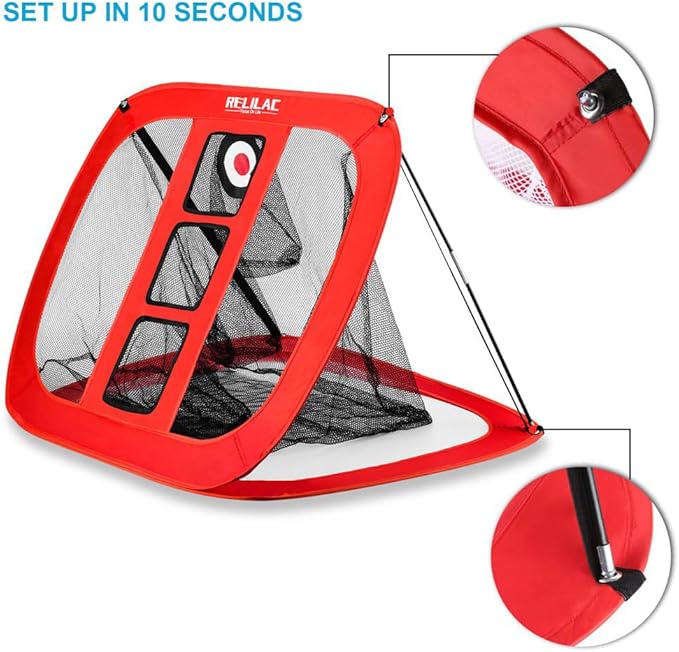 Pop Up Golf Chipping Net - Indoor/Outdoor Golfing Target Accessories for Backyard Accuracy and Swing Practice - Gifts for Men, Dad, Husband, Women, Kid, Golfers