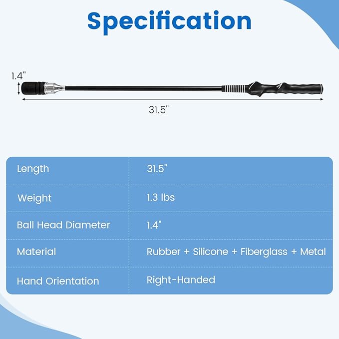 Tangkula Golf Swing Trainer, Click Stick Swing Training Aid for Speed, Flexibility, Balance, Tempo & Strength, Golf Swing Rhythm Correction with Click Sound, Weight Golf Warm-up Practice Tool