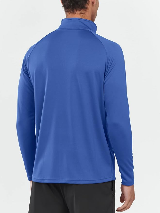 NORTHYARD Quarter Zip Pullover Men Running Shirt Long Sleeve Moisture Wicking Quick Dry Athletic Workout Shirts