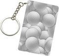 Astronaut Playing Golf Keychains Rectangular Acrylic Keychain Daily Key Ring Car Key Fob Holder 2X3 Inch