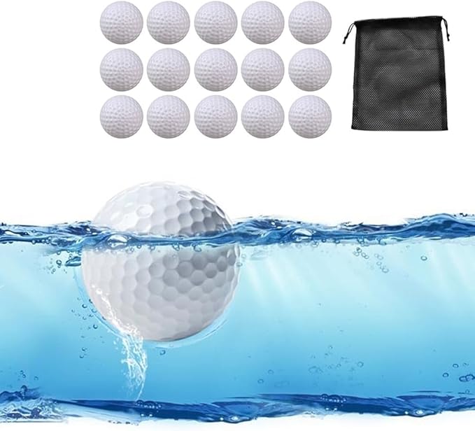 Floating Golf Balls 15 pcs for Lake or Pool, Practice Water Floater Golf Balls