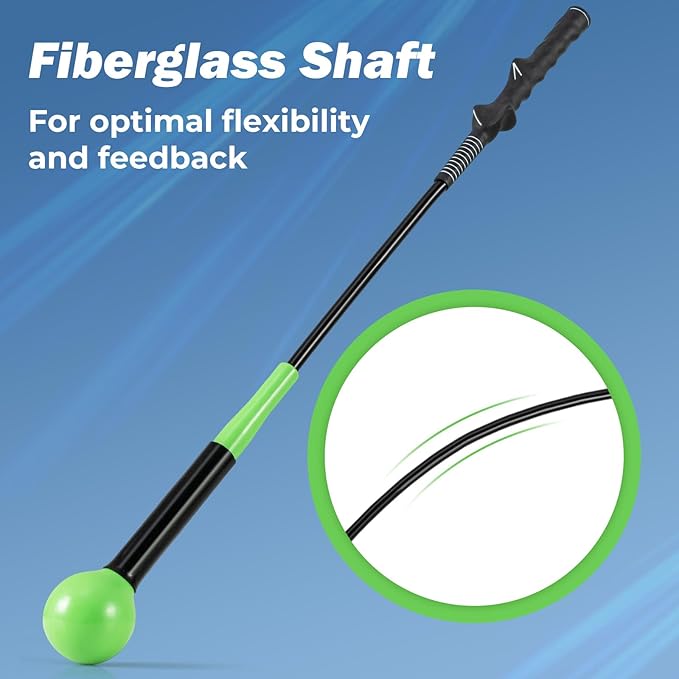 Tangkula Golf Swing Trainer, 47"/40"/31.5" Warm-Up Golf Practice Training Aid with Weighted Head for Grip, Rhythm, Flexibility, Balance, Tempo & Strength, Indoor Outdoor Golf Swing Corrector