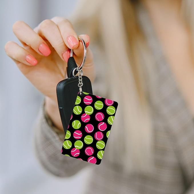 Golf Keychains Rectangular Acrylic Keychain Daily Key Ring Car Key Fob Holder 2X3 Inch