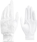 Women's Golf Gloves, Plush Thickened Imitation Rabbit Fur, Warm, Comfortable, Non-Slip