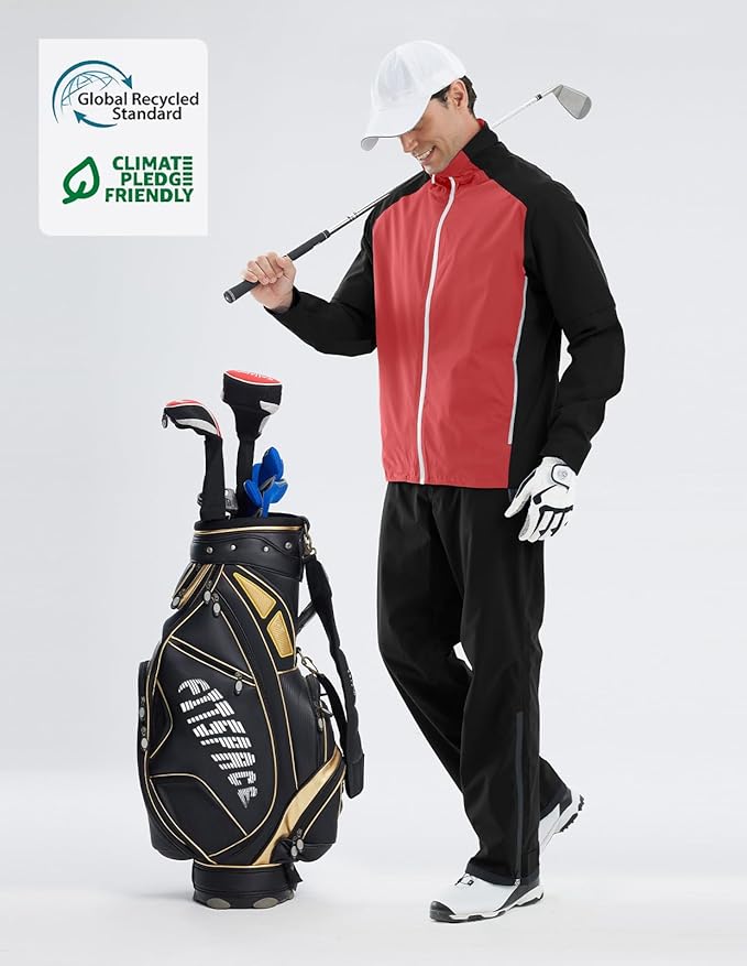 fit space Waterproof Golf Rain Suits for Men Performance Rain Jackets and Pants for All Sports