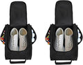 Goloni 2 Pcs Golf Shoe Bag for Men & Women, Padded Travel Shoe Bag with Side Accessory Pockets,Sport Shoe Carrier for Golf Shoes,Socks,Tees & Balls,Durable & Lightweight Design(Black)