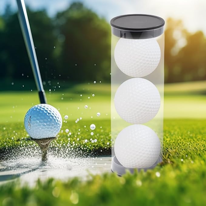 5 Pack Clear Tube Golf Ball Storage Case, Golf Barrel Clear Tubes, Portable with Caps Golf Ball Cases for Home Store Display Use, Thickened Material, 1.8 Inch