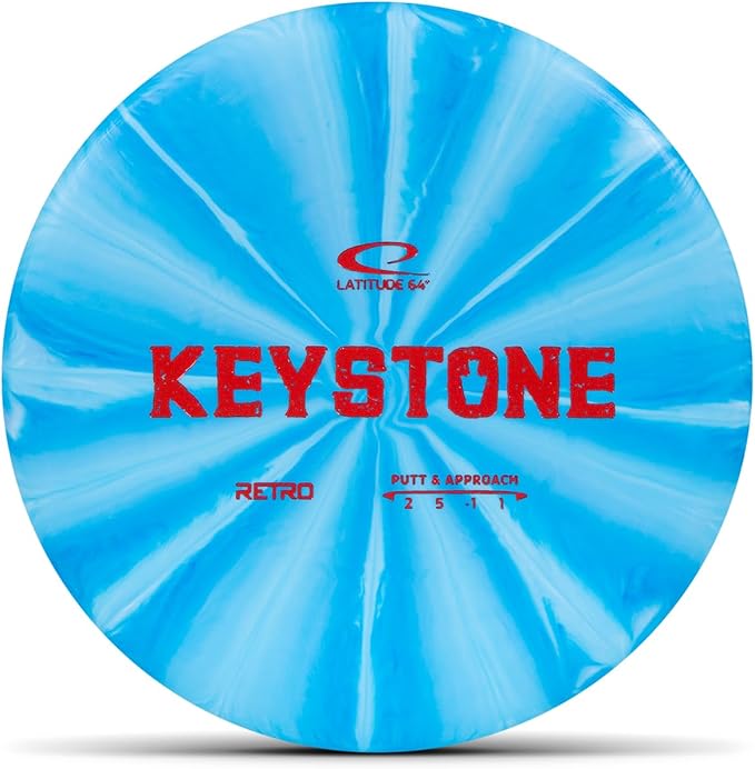 Latitude 64 Retro Burst Disc Golf Starter Set (4-Pack) - Disc Golf Discs Set for New to Intermediate Players | Includes Keystone, Fuse, Saint, Ballista | Grippy Base Plastic | Colors Vary