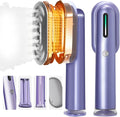 Steamer for Clothes, 2-in-1 Portable Handheld Garment Steamer & Iron with Self-Cleaning, 1200W Powerful & 30s Fast Heat-Up, Large Ceramic Panel, for Travel, Home and Office Use Mini, Purple