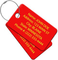 Personalized Luggage Tags – High-Impact Travel Tags for Suitcases, Backpacks & Luggage Sets, Durable Acrylic with Wire Ring Loop for Easy Attachment