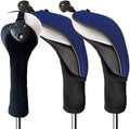Golf Club Head Covers for Woods and Driver Hybrids Fairway Value Pack Protective Clubs Headcovers with Interchangeable No.Tags 1 3 5