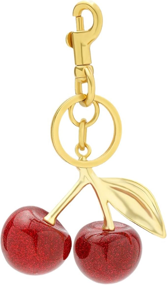 Fruit Bag Charm Purse Charms Keychain Strawberry Cherry Accessories Keychain For Women Birthday Valentine Day Gifts