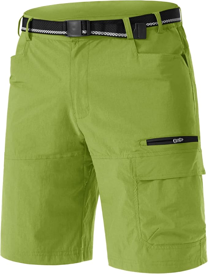 TACVASEN Men's Summer Outdoor Shorts Quick Dry Cargo Casual Work Hiking Shorts (NO Belt)