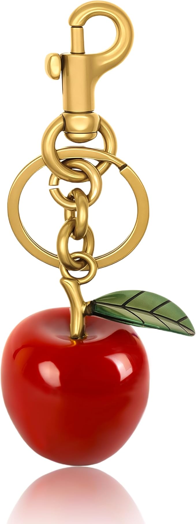 Cherry Bag Charm for Handbag, Big-Apple Strawberry Fruit Bag Charm Cherry Car Accessories KeyChain