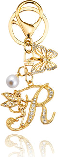 Initial Keychain Bag Charm Women Purse Charms for Handbags Accessories Charm for Wallet Butterfly Pendant for Girls