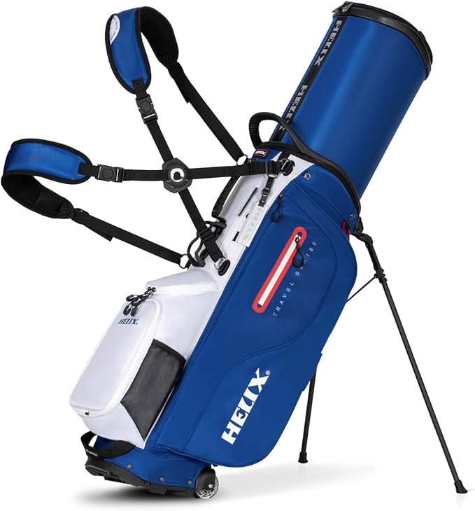 HELIX Retractable Golf Stand Bag with Wheels