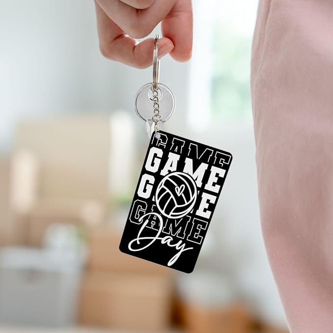 Keychain - Rectangular Acrylic Keychain Daily Key Ring Car Key Fob Holder 2X3 Inch
