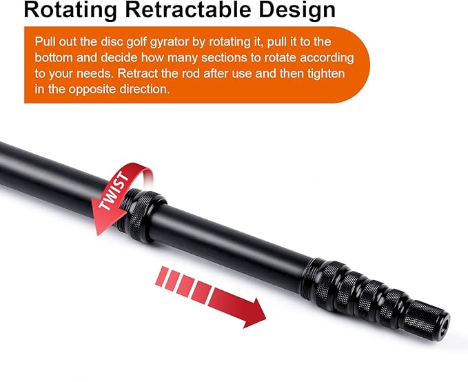 Carbon Fiber Disc Golf Retriever Pole Telescoping Disc Golf Retriever Telescopic Disc Golf Tool with Hook Retrieving Device for Outdoor Sports 13FT