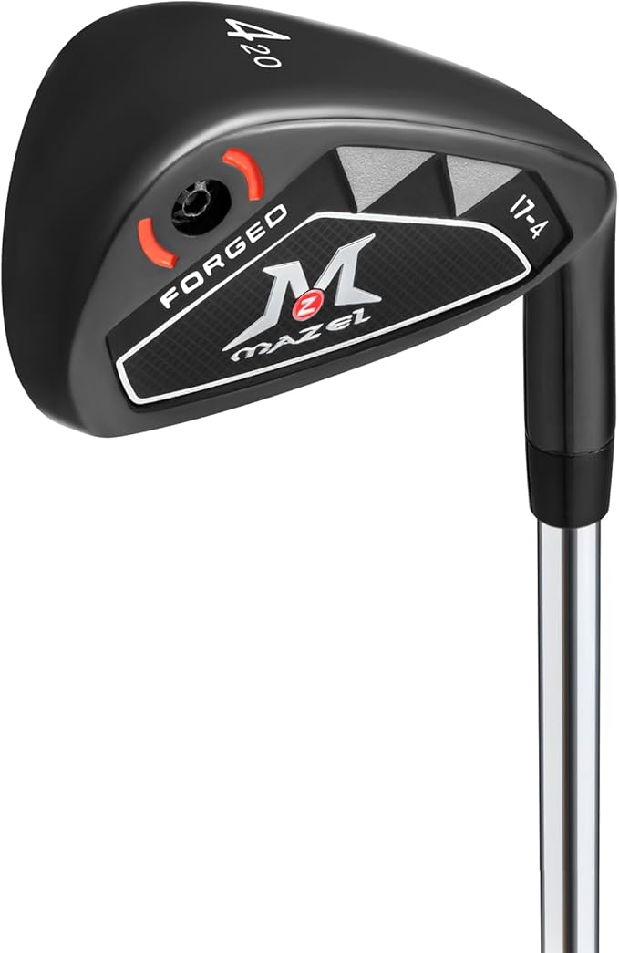 MAZEL Men Golf Iron Set (9PCS) or 1,2,3,4,5,6,7,8,9,Pitching Wedge,Sand Wedge with Steel Shafts for Right Handed Golfers
