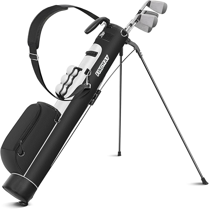 Findway Golf Stand Bag, Par 3 Golf Bag Pitch n Putt Small Golf Bag with Ball Holder and Cooler Bag, Lightweight Golf Carry Bag for Men Women