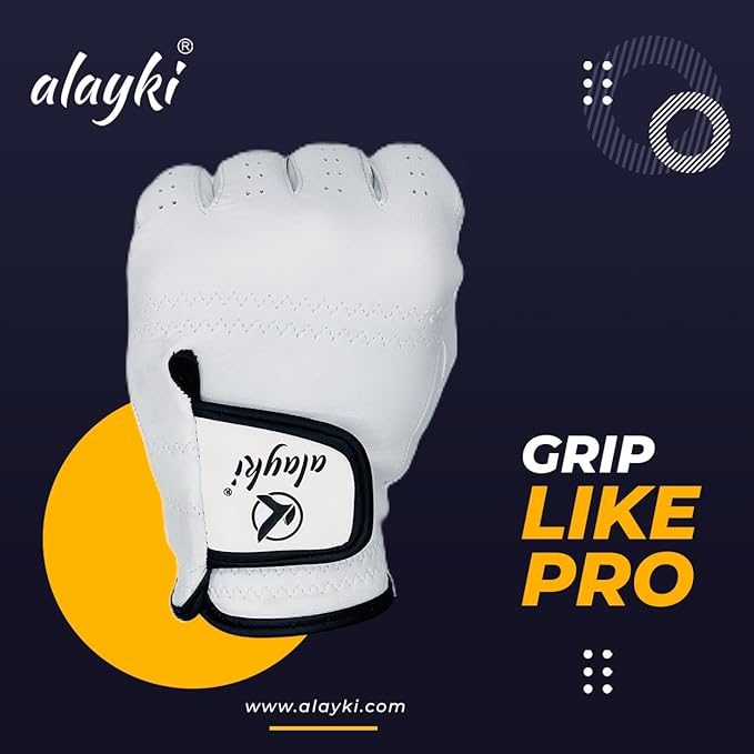 Birdie Premium Golf Glove for Left Hand - 100% Natural Sheep Leather - Superior Grip & Comfort - Lightweight, Breathable, Durable for Men & Women Golfers
